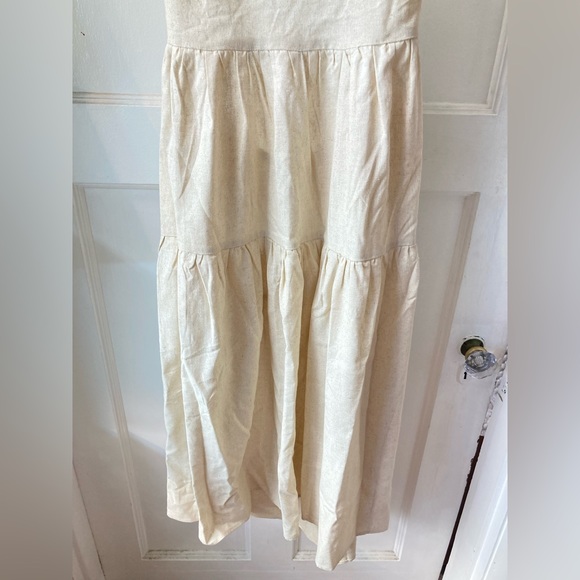 Petal + Pup Leisl Linen Dress in Beige - Picture 4 of 9